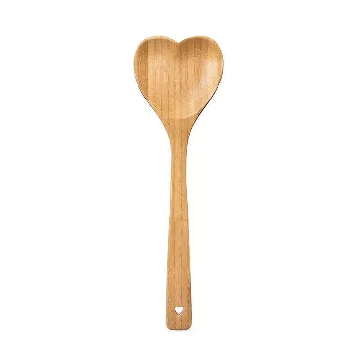 Custom Made Eco-Friendly Creative Heart Shaped Bamboo Spoons